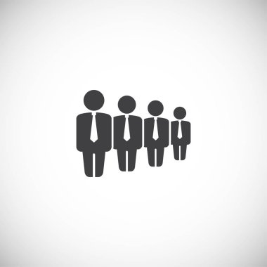 Group of business people related icon on background for graphic and web design. Creative illustration concept symbol for web or mobile app.
