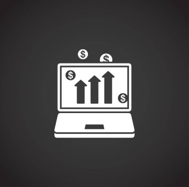 Investment related icon on background for graphic and web design. Creative illustration concept symbol for web or mobile app.