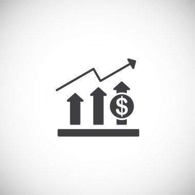 Investment related icon on background for graphic and web design. Creative illustration concept symbol for web or mobile app.