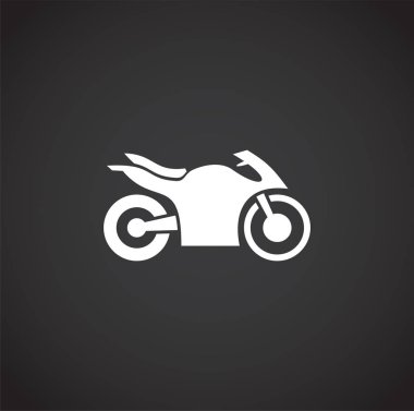 Motorcycle icon on background for graphic and web design. Creative illustration concept symbol for web or mobile app.