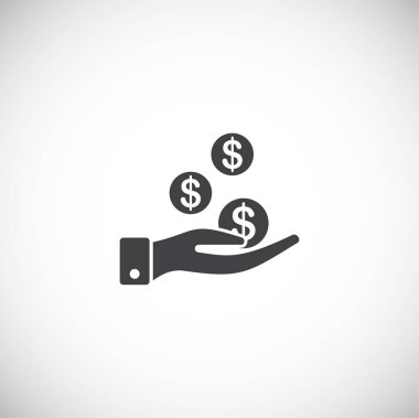 Investment related icon on background for graphic and web design. Creative illustration concept symbol for web or mobile app.