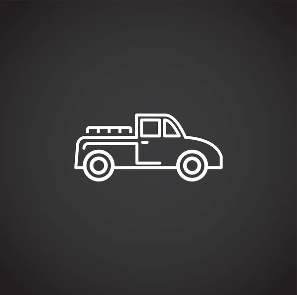 Icono del coche contorno en el fondo para el diseño gráfico y web. Símbolo de concepto de ilustración creativa para web o aplicación móvil . — Vector de stock