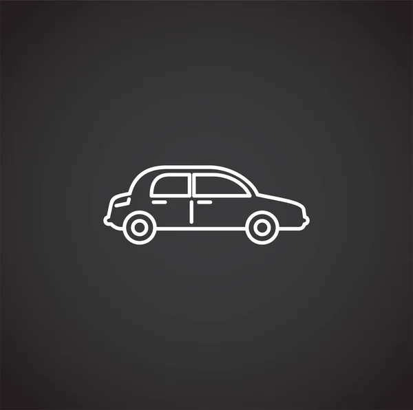 Carro ícone esboço em segundo plano para design gráfico e web. Símbolo de conceito de ilustração criativa para web ou aplicativo móvel . — Vetor de Stock