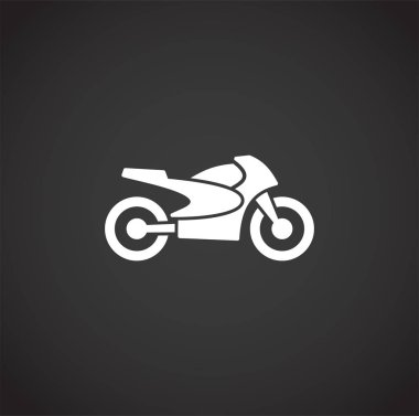 Motorcycle icon on background for graphic and web design. Creative illustration concept symbol for web or mobile app.