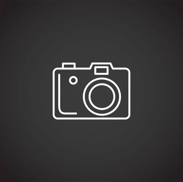 Grafik ve web tasarımı için arka planda kamp simgesi. Web veya mobil uygulama için yaratıcı illüstrasyon konsepti sembolü.