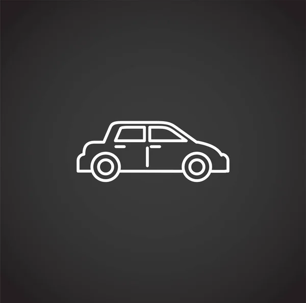 Kontur ikony samochodu na tle grafiki i projektowania stron internetowych. Kreatywny symbol ilustracji dla aplikacji webowej lub mobilnej. — Wektor stockowy
