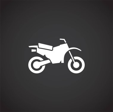 Motorcycle icon on background for graphic and web design. Creative illustration concept symbol for web or mobile app.
