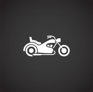 Motorcycle icon on background for graphic and web design. Creative illustration concept symbol for web or mobile app.