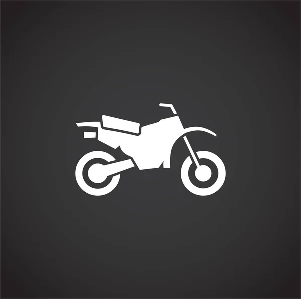 Motorfiets icoon op de achtergrond voor grafisch en web design. Creatieve illustratie concept symbool voor web of mobiele app. — Stockvector