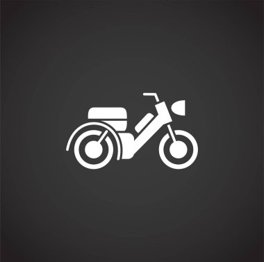 Motorcycle icon on background for graphic and web design. Creative illustration concept symbol for web or mobile app.