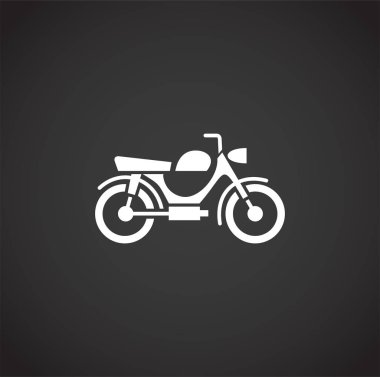 Motorcycle icon on background for graphic and web design. Creative illustration concept symbol for web or mobile app.