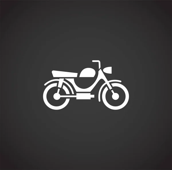 Icône de moto en arrière-plan pour la conception graphique et web. Symbole de concept d'illustration créative pour application web ou mobile . — Image vectorielle