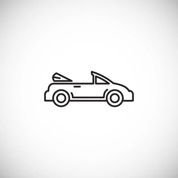 Контур иконки автомобиля на фоне для графического и веб-дизайна. Символ концепции креативной иллюстрации для веб или мобильного приложения . — стоковый вектор