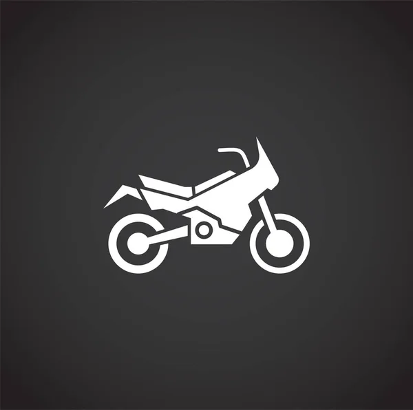 Ícone de motocicleta em segundo plano para design gráfico e web. Símbolo de conceito de ilustração criativa para web ou aplicativo móvel . —  Vetores de Stock