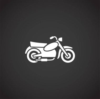 Motorcycle icon on background for graphic and web design. Creative illustration concept symbol for web or mobile app.