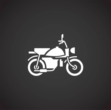 Motorcycle icon on background for graphic and web design. Creative illustration concept symbol for web or mobile app.
