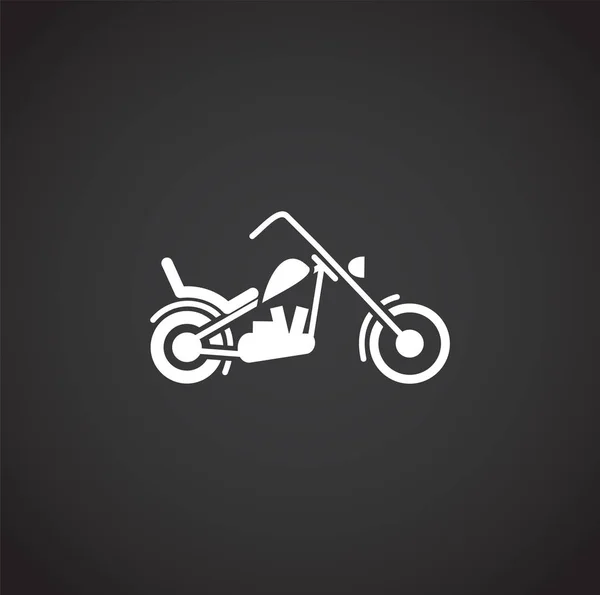 Ícone de motocicleta em segundo plano para design gráfico e web. Símbolo de conceito de ilustração criativa para web ou aplicativo móvel . — Vetor de Stock