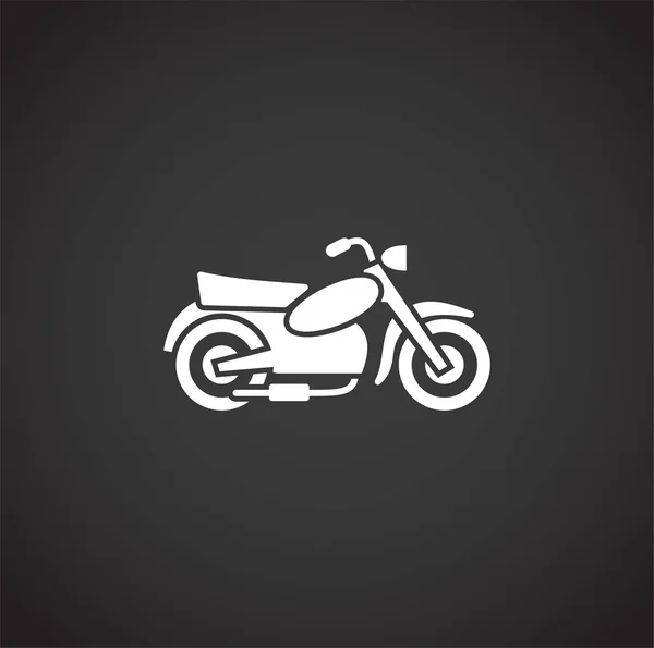 Motorcycle icon on background for graphic and web design. Creative illustration concept symbol for web or mobile app. — Stock Vector