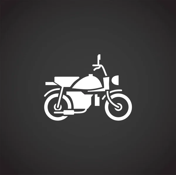 Ícone de motocicleta em segundo plano para design gráfico e web. Símbolo de conceito de ilustração criativa para web ou aplicativo móvel . —  Vetores de Stock