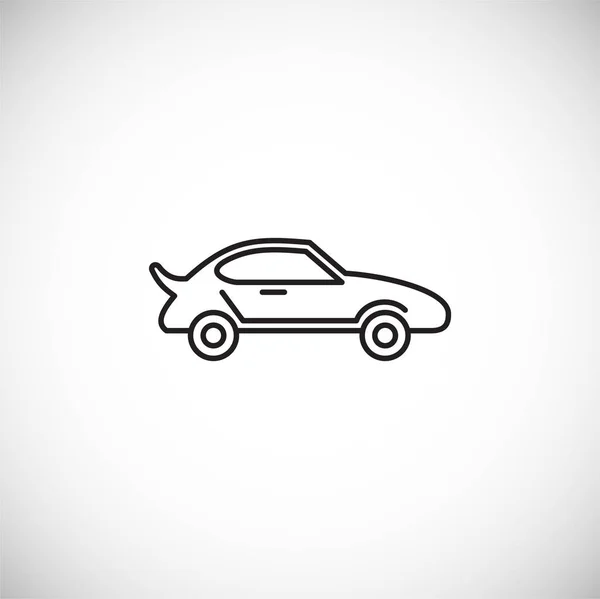 Car icon outline on background for graphic and web design. Creative illustration concept symbol for web or mobile app. — Stock Vector