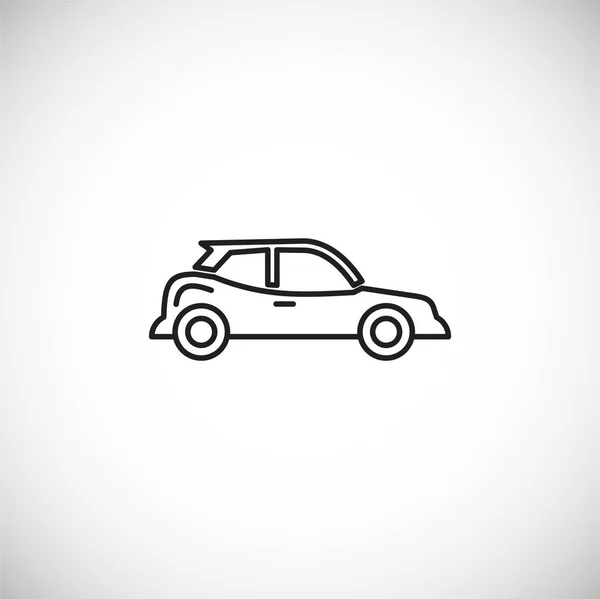 Контур иконки автомобиля на фоне для графического и веб-дизайна. Символ концепции креативной иллюстрации для веб или мобильного приложения . — стоковый вектор