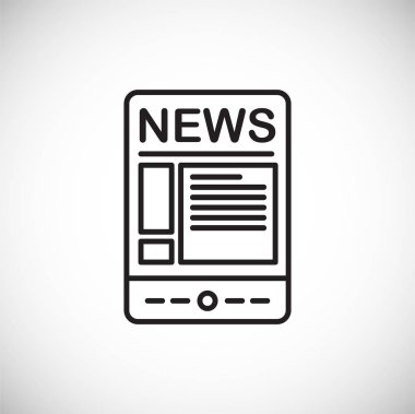 Grafik ve web tasarımı için arka planda teknolojiyle ilgili taslak simgesi. Basit bir illüstrasyon. Web sayfası düğmesi ya da mobil uygulama için internet konsepti sembolü.