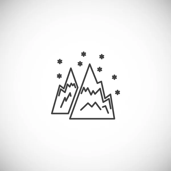 Winter related icon on background for graphic and web design. Simple illustration. Internet concept symbol for website button or mobile app. — 스톡 벡터