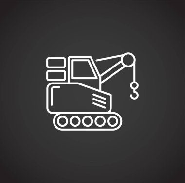 Construction related outline icon on background for graphic and web design. Creative illustration concept symbol for web or mobile app.