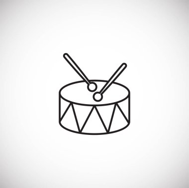 Christmas related toy icon outline on background for graphic and web design. Creative illustration concept symbol for web or mobile app.