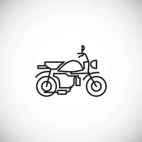 Motorcykel ikon kontur på bakgrund för grafisk och webbdesign. Kreativ illustration konceptsymbol för webben eller mobilappen. — Stock vektor