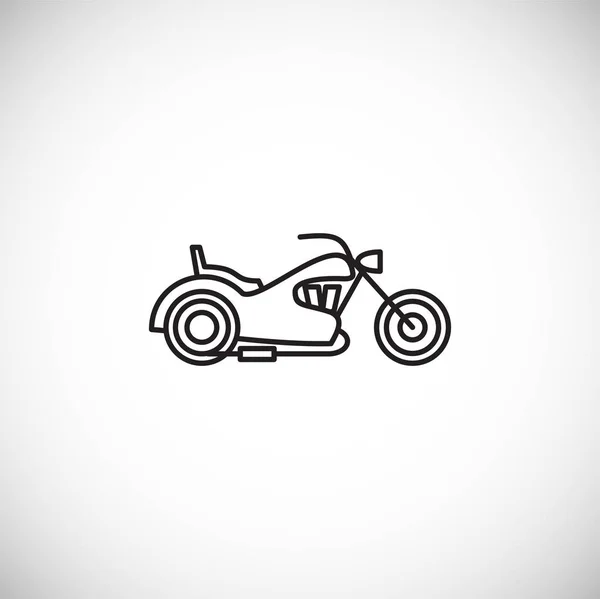 Motorcycle icon outline on background for graphic and web design. Creative illustration concept symbol for web or mobile app. — Stock Vector