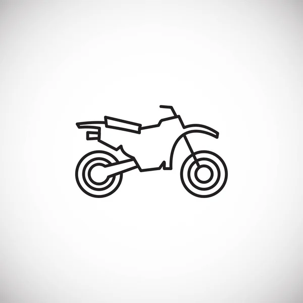 Motorcycle icon outline on background for graphic and web design. Creative illustration concept symbol for web or mobile app. — 스톡 벡터