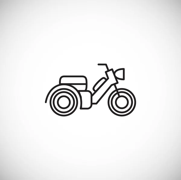 Obrys ikon motocyklu na pozadí pro grafický a webový design. Creative illustration concept symbol pro web nebo mobilní aplikaci. — Stockový vektor