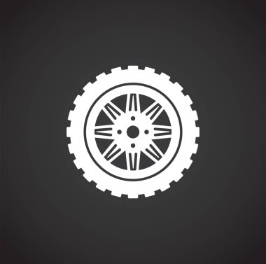 Car part icon on background for graphic and web design. Creative illustration concept symbol for web or mobile app.