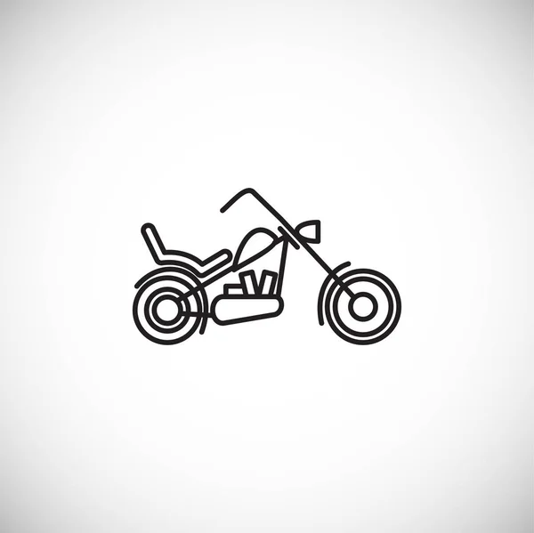 Motorcykel ikon kontur på bakgrund för grafisk och webbdesign. Kreativ illustration konceptsymbol för webben eller mobilappen. — Stock vektor