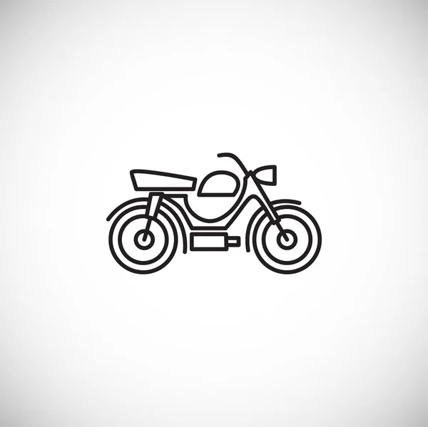 Motorcycle icon outline on background for graphic and web design. Creative illustration concept symbol for web or mobile app. — Stock Vector