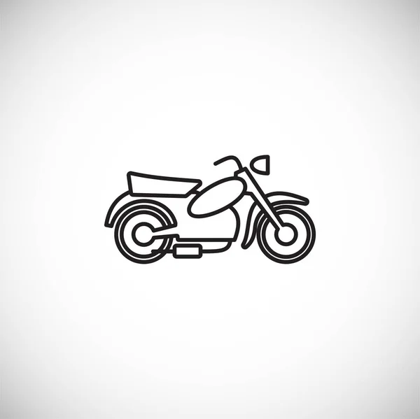 Motorcycle icon outline on background for graphic and web design. Creative illustration concept symbol for web or mobile app. — 스톡 벡터