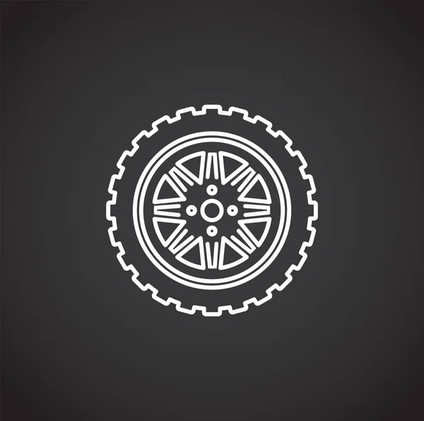 Icono de la pieza del coche en el fondo para el diseño gráfico y web. Símbolo de concepto de ilustración creativa para web o aplicación móvil . — Vector de stock