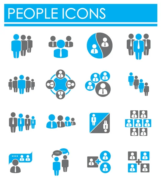 Group of business people related icons set on background for graphic and web design. Creative illustration concept symbol for web or mobile app. — 스톡 벡터