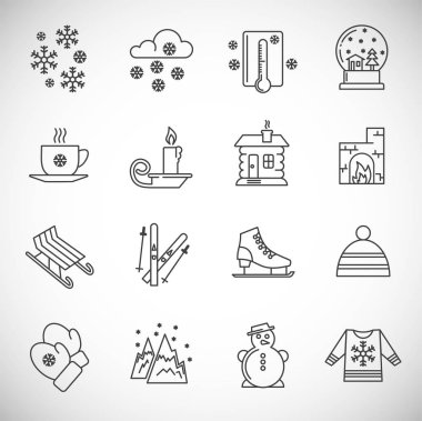 Winter related icon on background for graphic and web design. Simple illustration. Internet concept symbol for website button or mobile app.