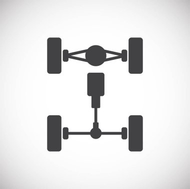 Car part icon on background for graphic and web design. Creative illustration concept symbol for web or mobile app.