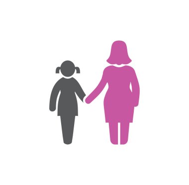 Grafik ve web tasarımı için arka planda aile ile ilgili simge. Web veya mobil uygulama için yaratıcı illüstrasyon konsepti sembolü.