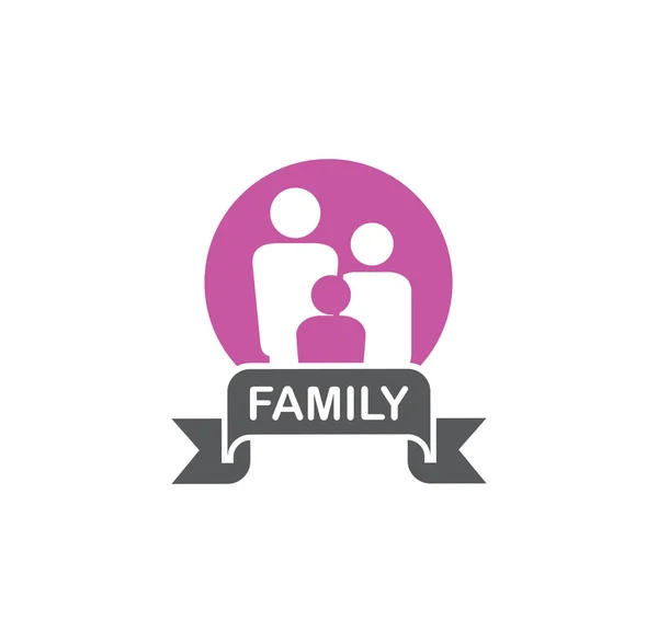 Pictograma de familie pe fundal pentru design grafic și web. Simbolul conceptului de ilustrație creativă pentru aplicația web sau mobilă . — Vector de stoc