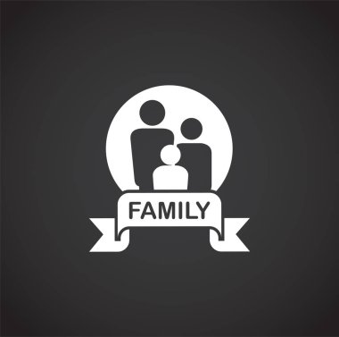 Grafik ve web tasarımı için arka planda aile ile ilgili simge. Web veya mobil uygulama için yaratıcı illüstrasyon konsepti sembolü.