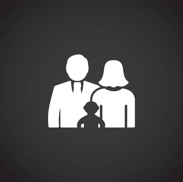 Familienbezogenes Symbol im Hintergrund für Grafik- und Webdesign. kreatives Illustrationskonzept Symbol für Web oder mobile App. — Stockvektor