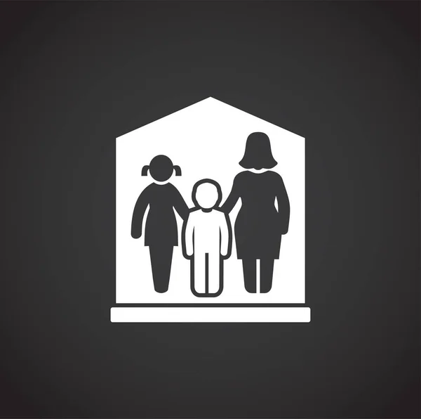 Ícone relacionado com a família em segundo plano para design gráfico e web. Símbolo de conceito de ilustração criativa para web ou aplicativo móvel . — Vetor de Stock