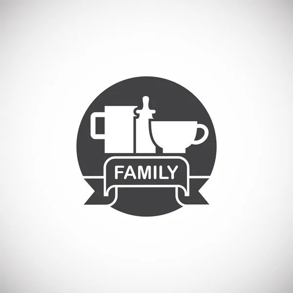 Icône liée à la famille sur fond pour la conception graphique et web. Symbole de concept d'illustration créative pour application web ou mobile . — Image vectorielle