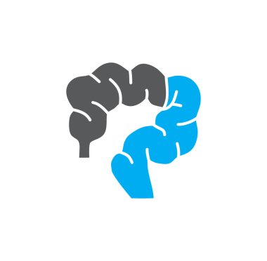 Grafik ve web tasarımı için arka planda insan organıyla ilgili simge. Web veya mobil uygulama için yaratıcı illüstrasyon konsepti sembolü.