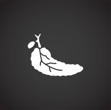 Grafik ve web tasarımı için arka planda insan organıyla ilgili simge. Web veya mobil uygulama için yaratıcı illüstrasyon konsepti sembolü.