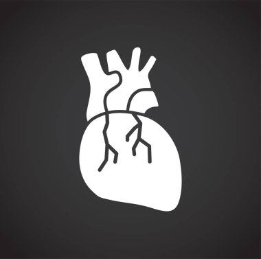 Grafik ve web tasarımı için arka planda insan organıyla ilgili simge. Web veya mobil uygulama için yaratıcı illüstrasyon konsepti sembolü.